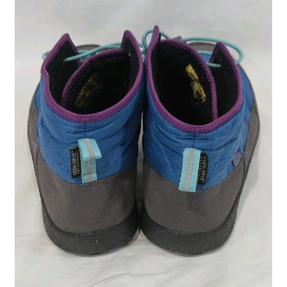 KEEN Howser II Winter Chukka Boots Kids 6 Blue Purple Waterproof Insulated